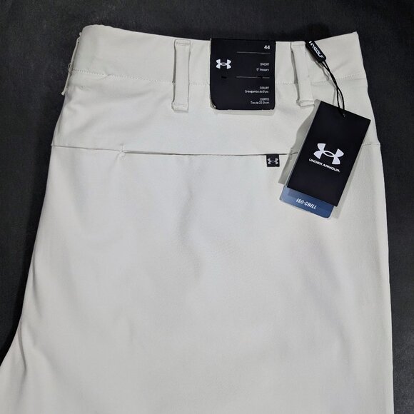 $80 Under Armour UA Iso-Chill Light Ivory Golf Shorts Mens Size 44 - Picture 1 of 8